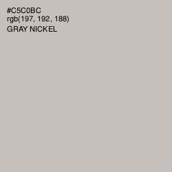#C5C0BC - Gray Nickel Color Image